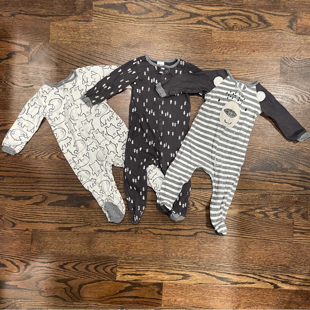 Gerber Footie Pajamas (set of 3) 6-9m